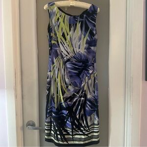 Connected Apparel Purple & Green Sleeveless Dress